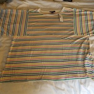J Crew rainbow striped shirt, brand new